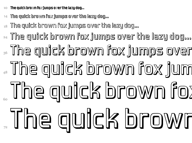 Forgotten Futurist font waterfall